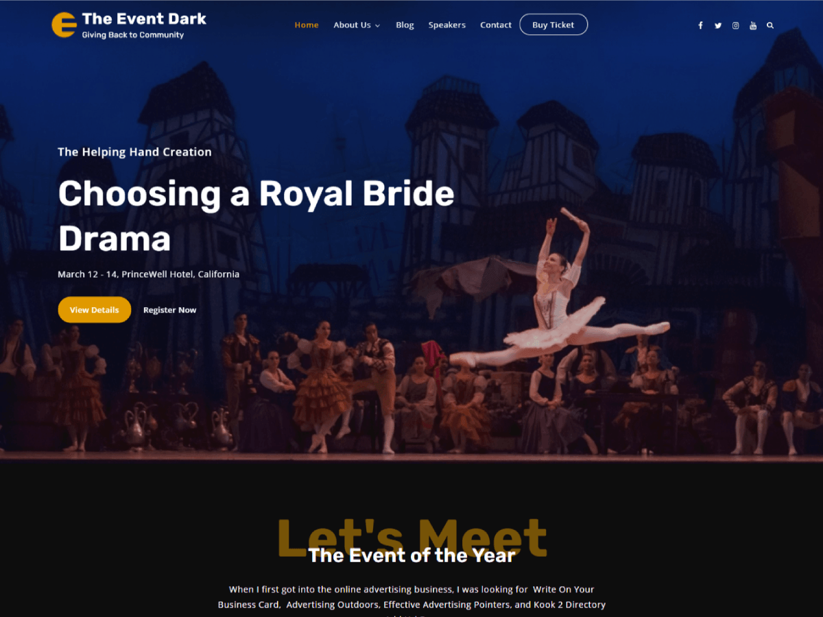 The Event Dark WordPress 主题