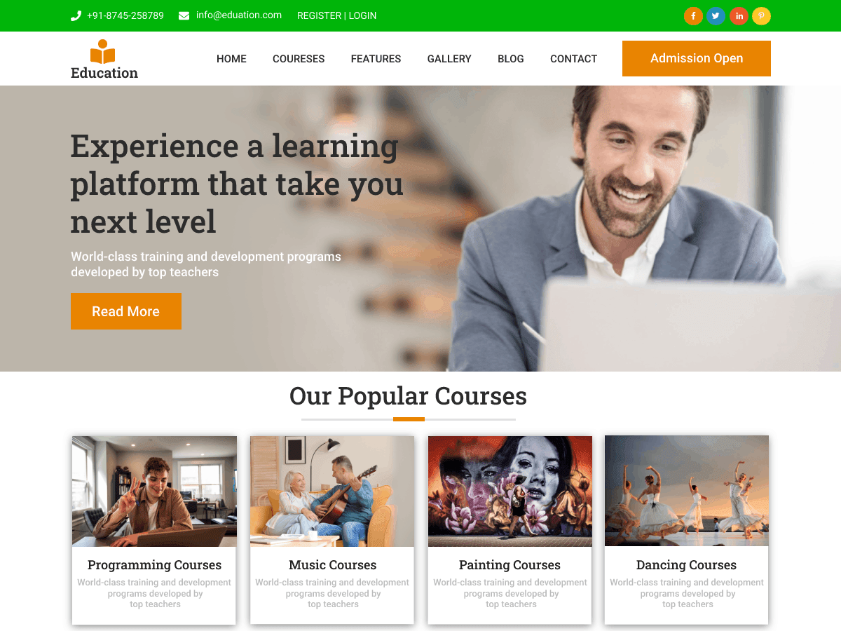 Minimal Education WordPress 主题