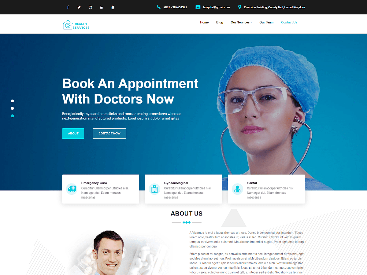 Health Service WordPress 主题