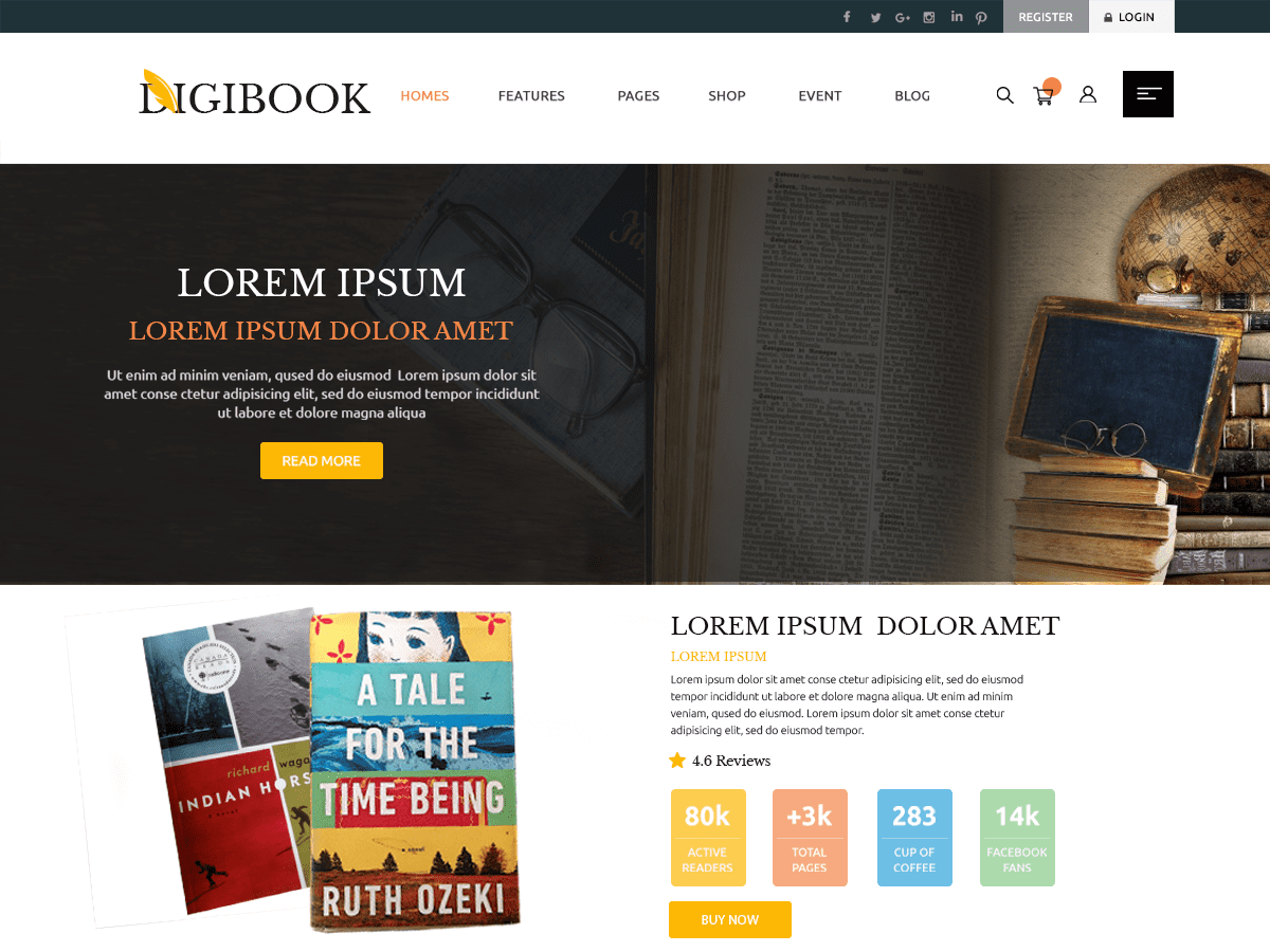 Digital Books WordPress 主题