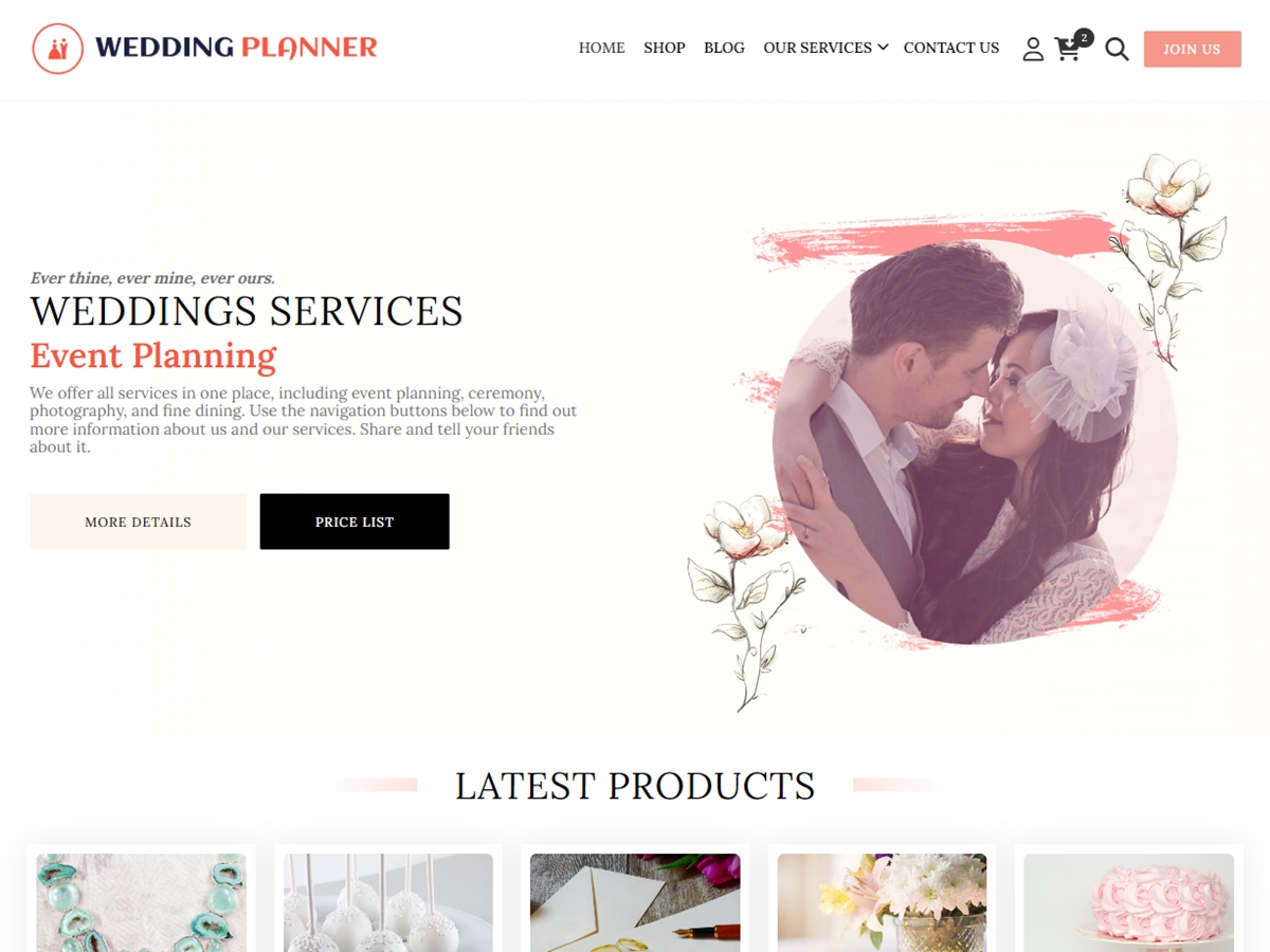 Wedding Planner: Event Management WordPress 主题