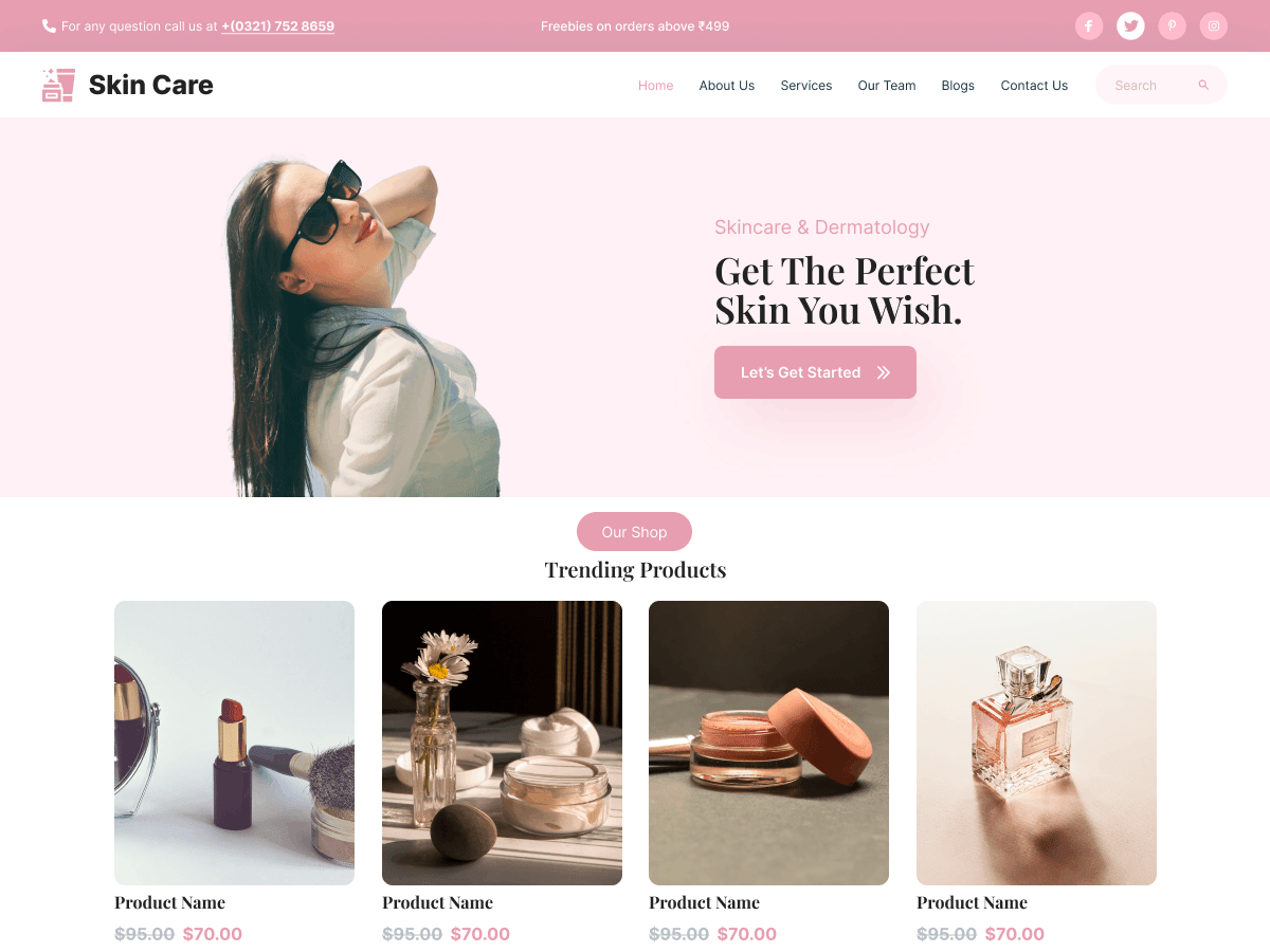Skin Care Solutions WordPress 主题