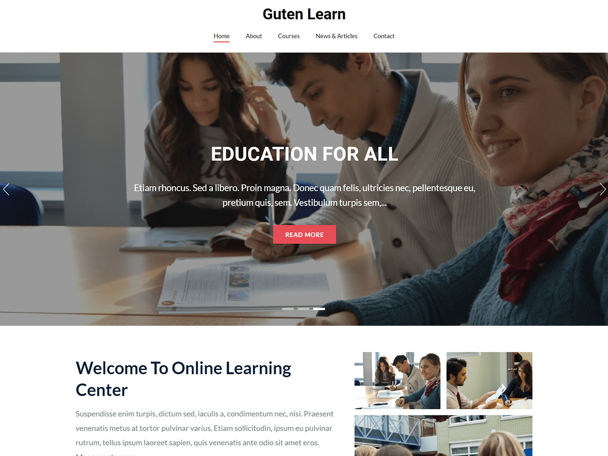 Guten Learn WordPress 主题