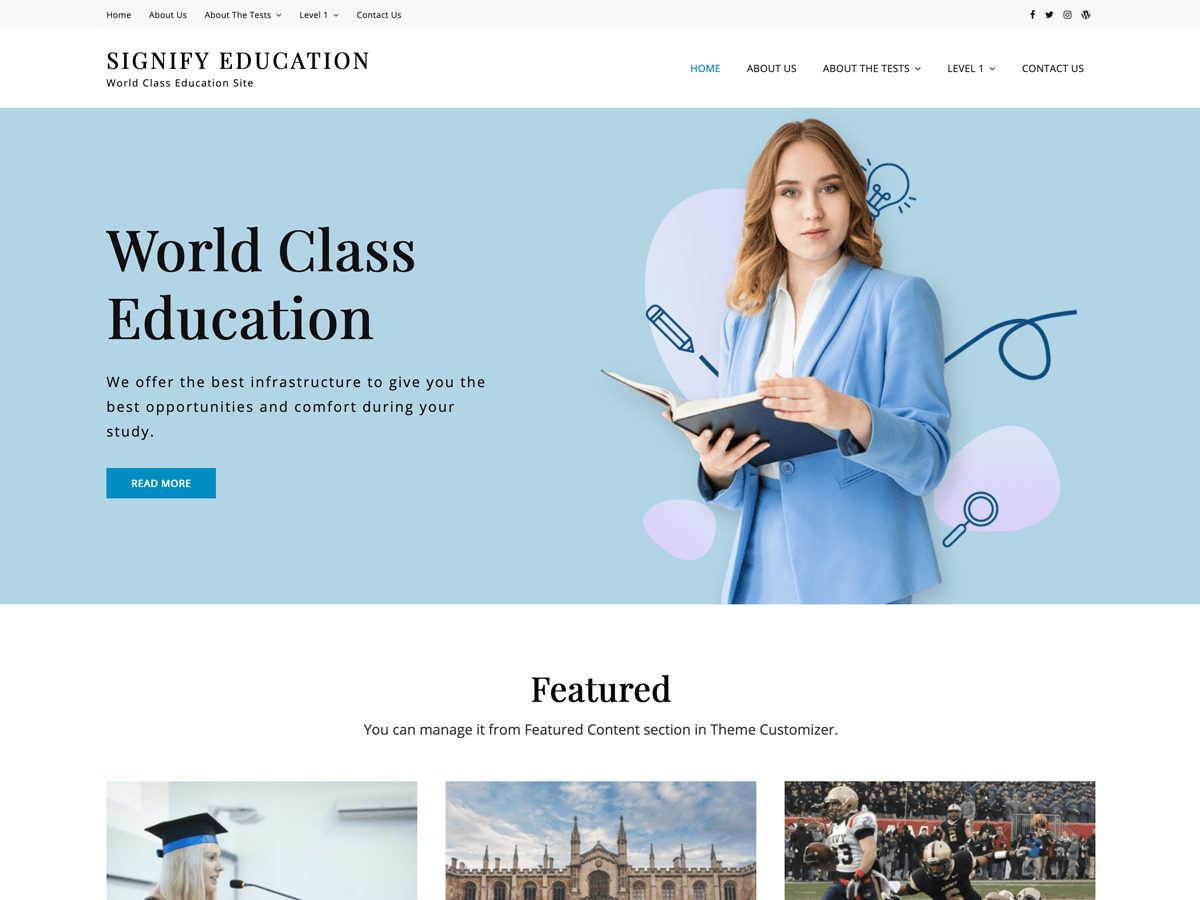 Signify Education WordPress 主题