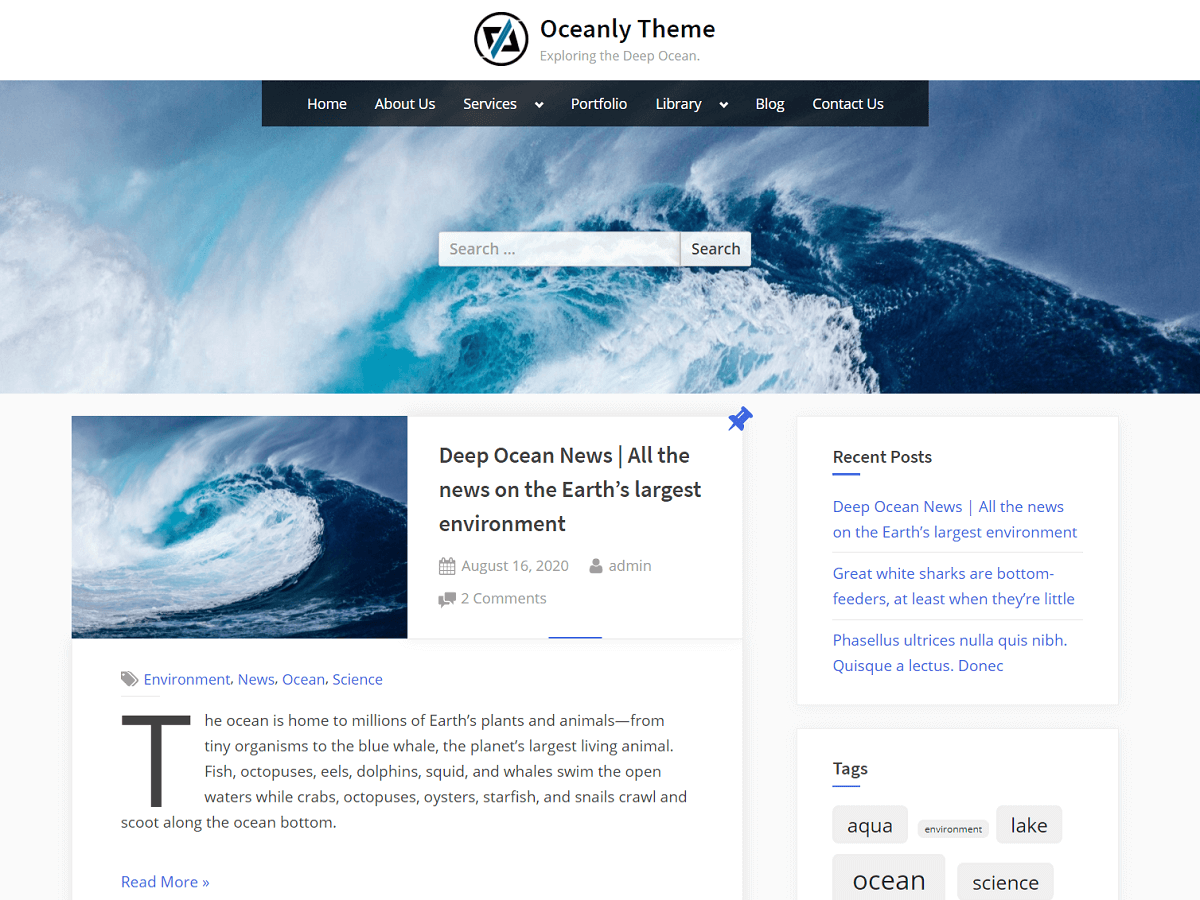 Oceanly WordPress 主题