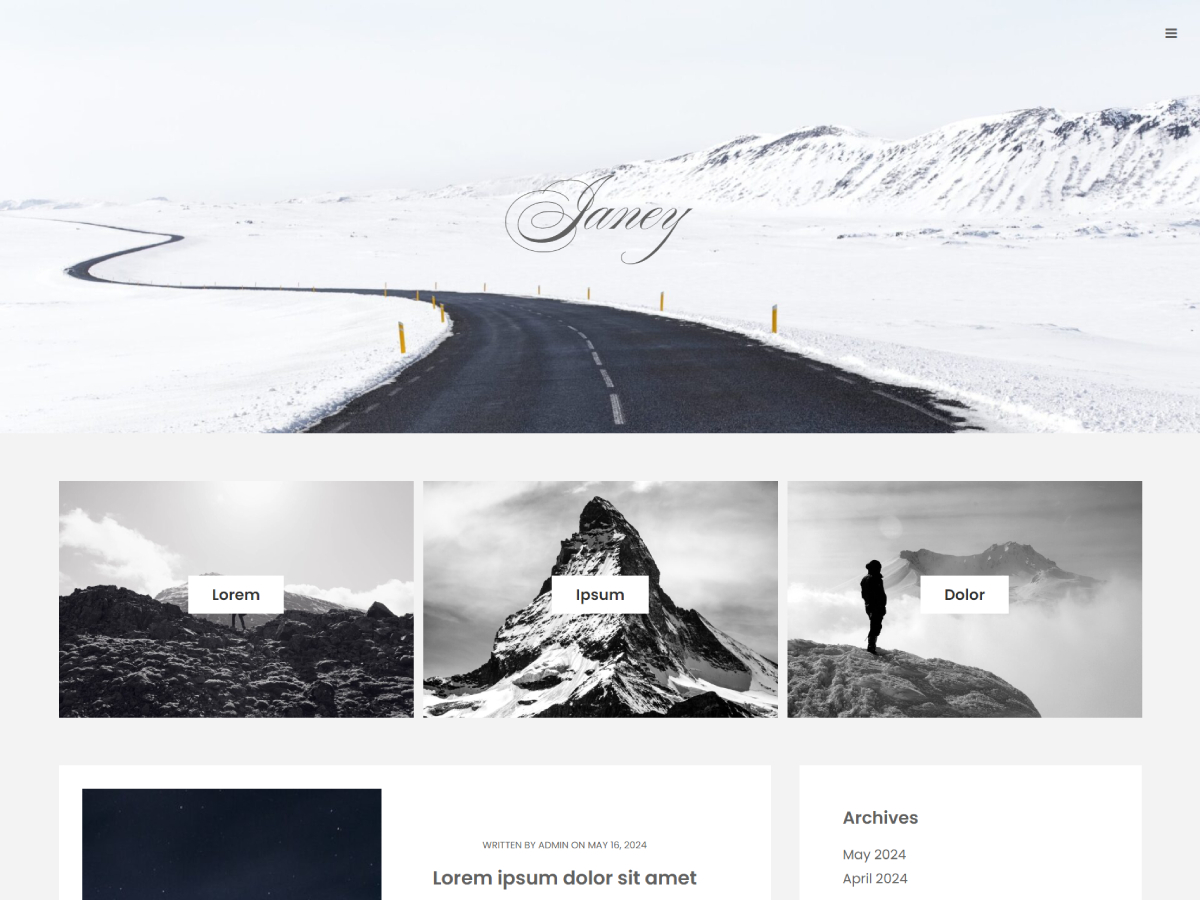 Janey WordPress 主题