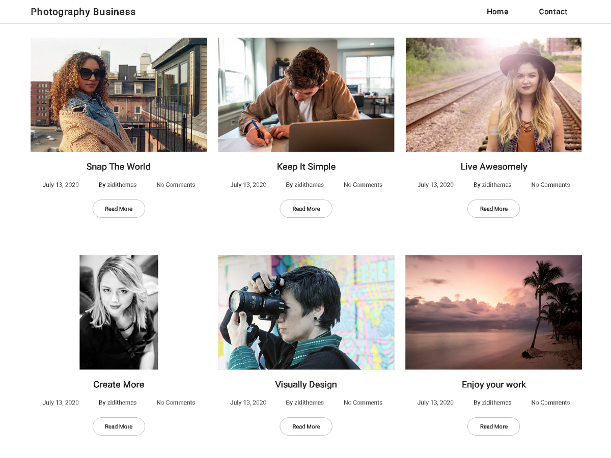 Photography Business WordPress 主题