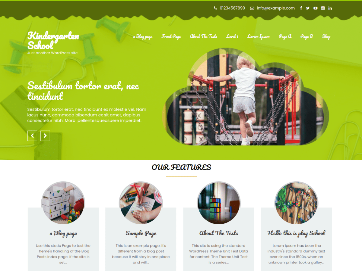 Kindergarten School WordPress 主题