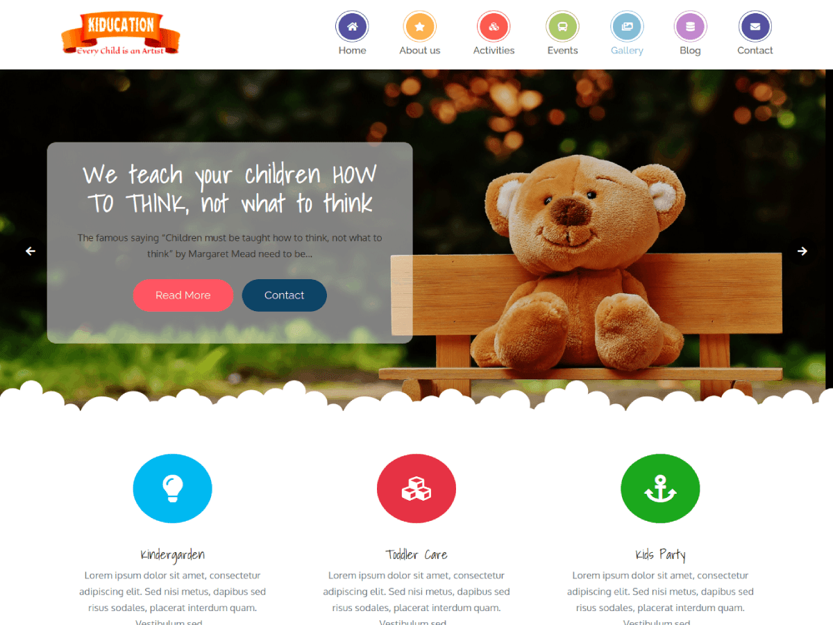 Kiducation WordPress 主题