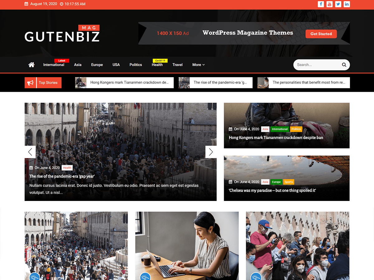 Gutenbiz Mag WordPress 主题