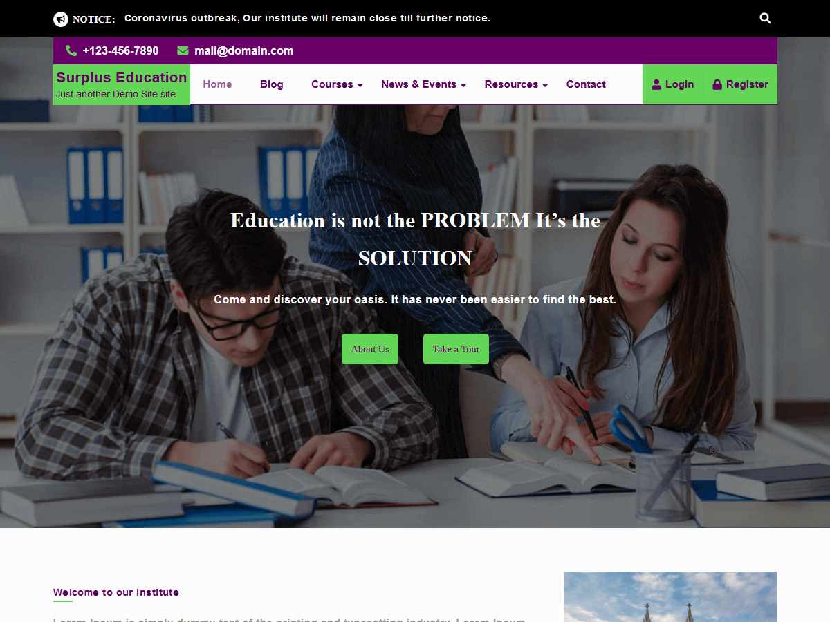 Surplus Education WordPress 主题