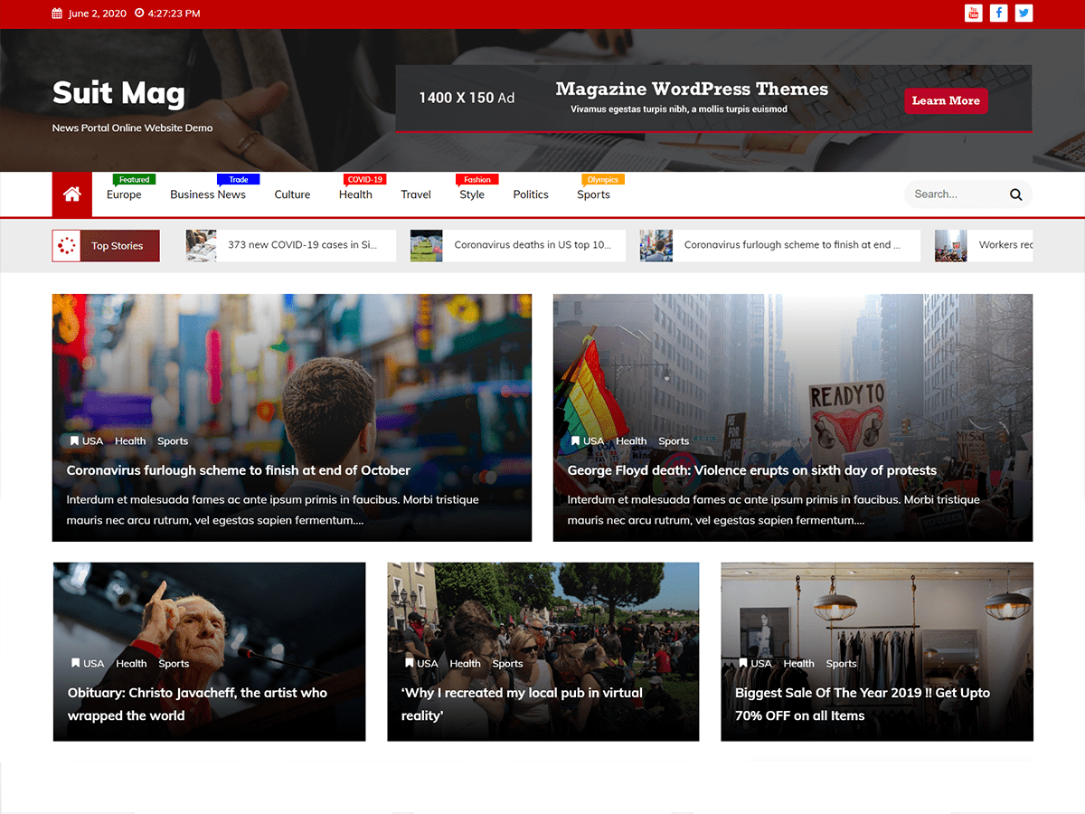 Suit Mag WordPress 主题