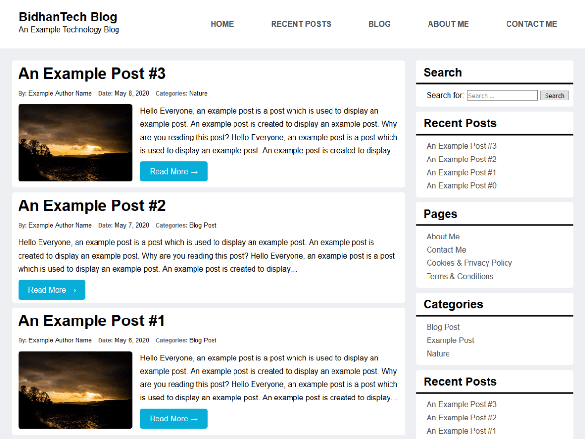 Technology Travel Food WordPress 主题