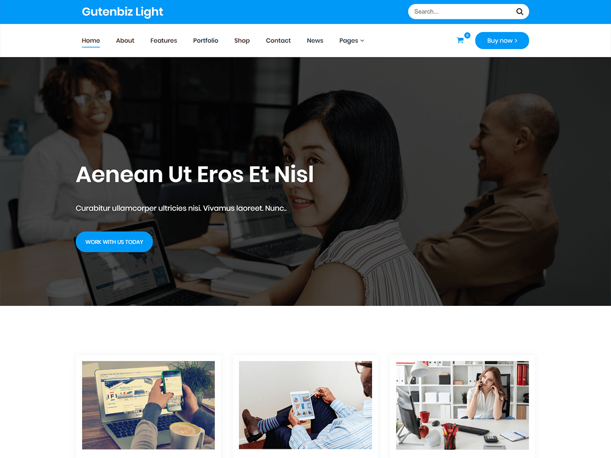 Gutenbiz Light WordPress 主题