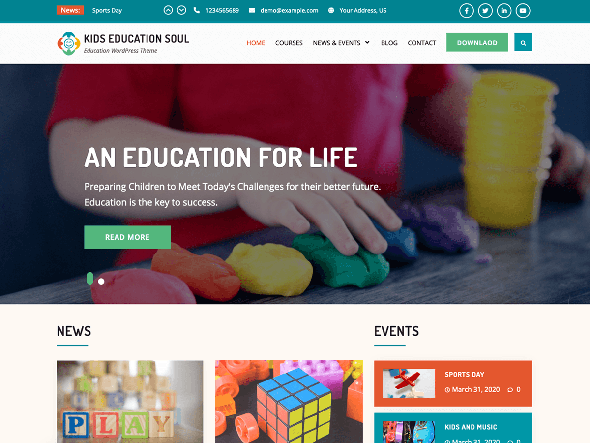 Kids Education Soul WordPress 主题