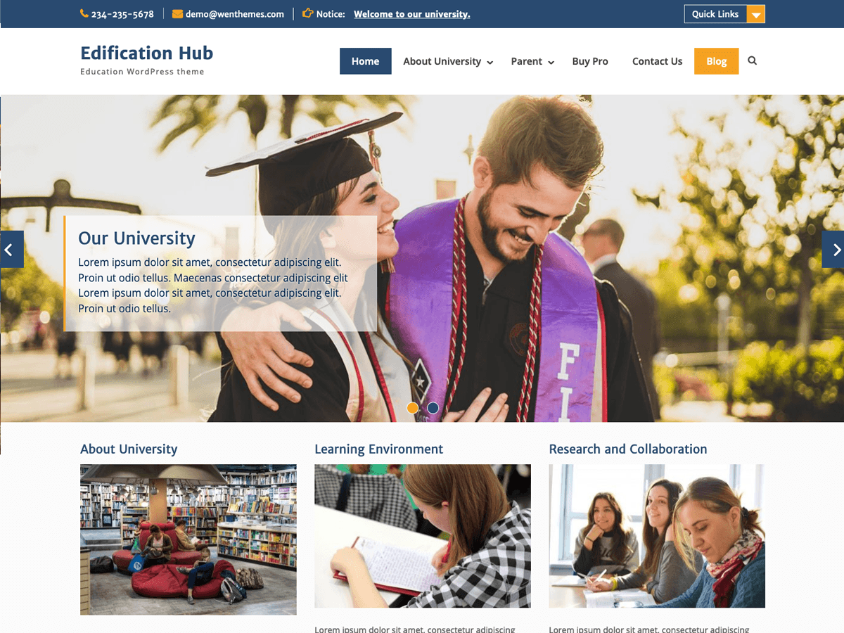 Edification Hub WordPress 主题