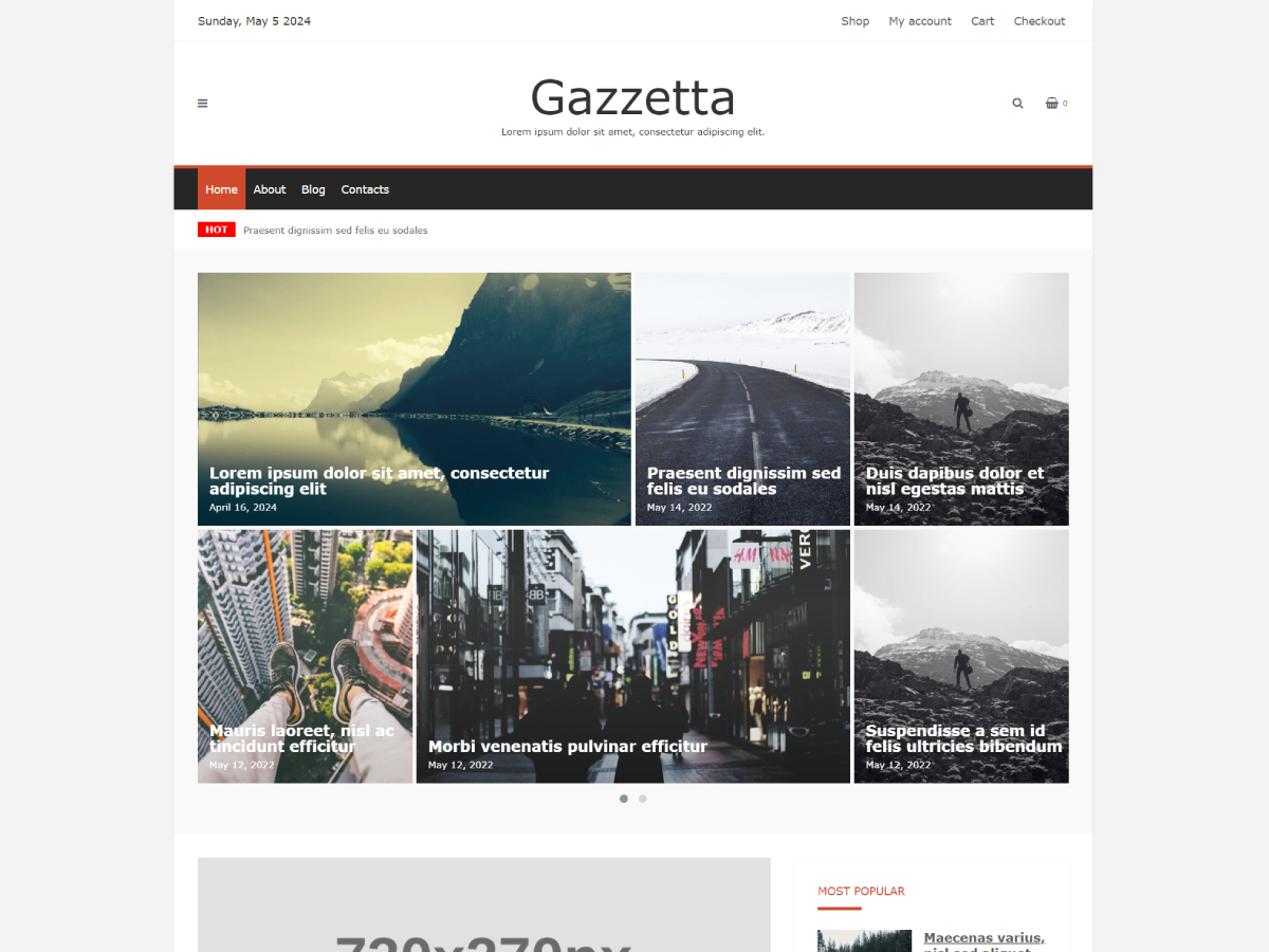 Gazzetta WordPress 主题