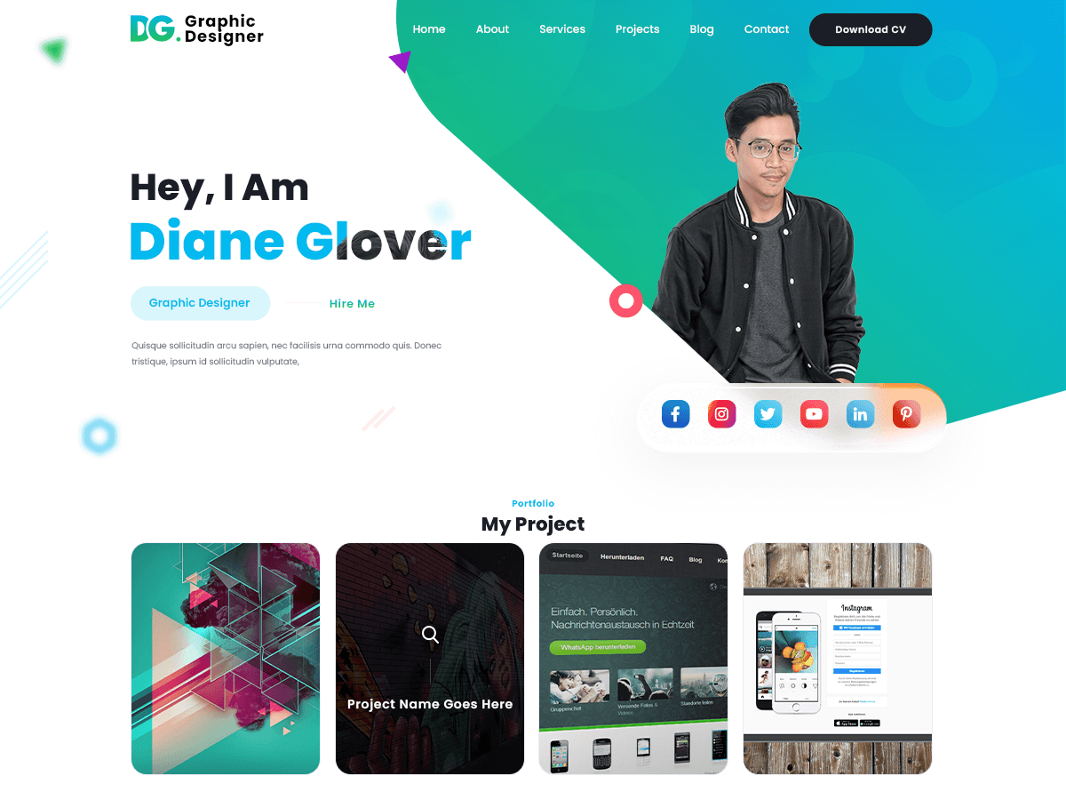 Unique Graphic Designer WordPress 主题