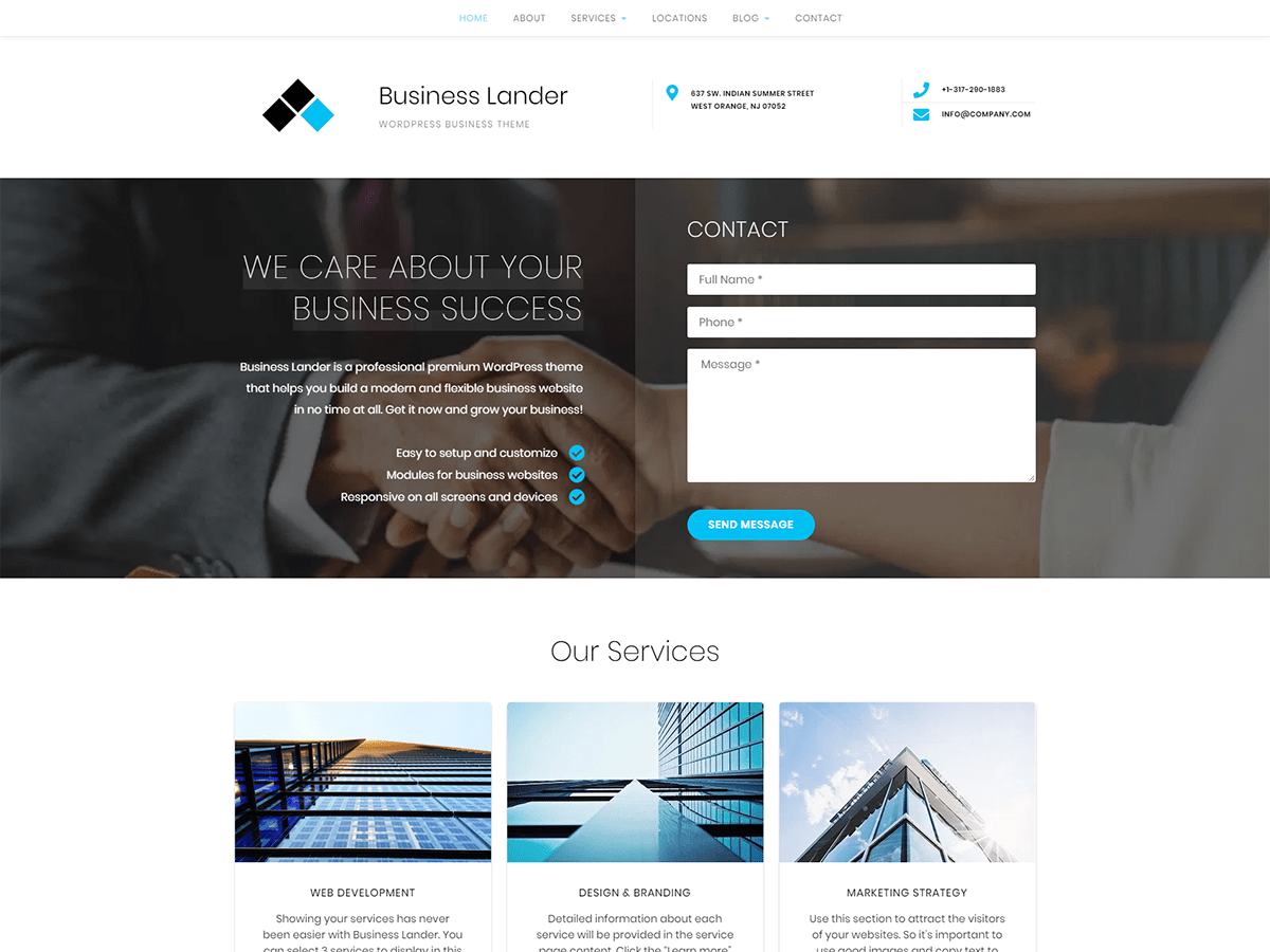 Business Lander WordPress 主题
