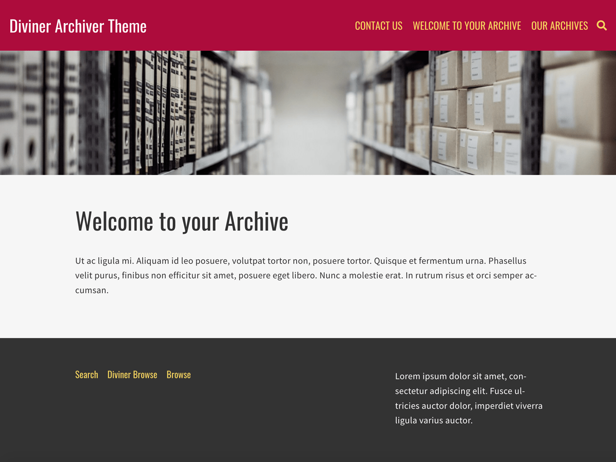 Diviner Archive WordPress 主题