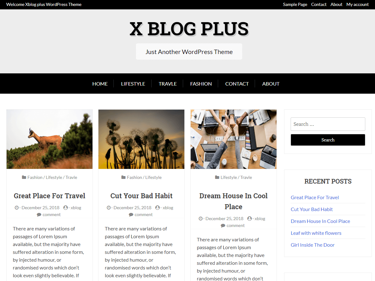 X Blog Plus WordPress 主题