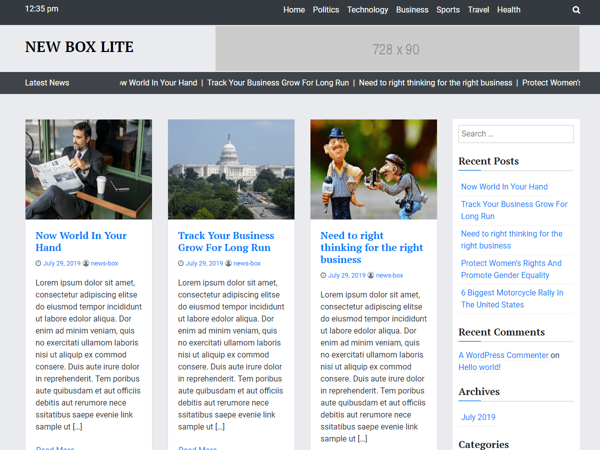 News Box Lite WordPress 主题
