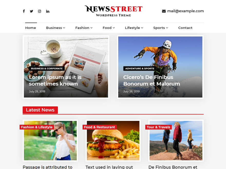 NewsStreet WordPress 主题