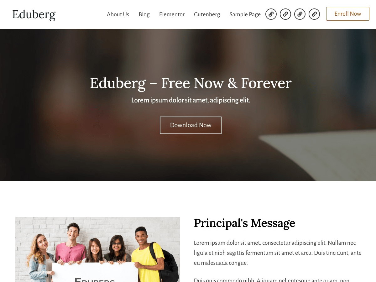 Eduberg WordPress 主题