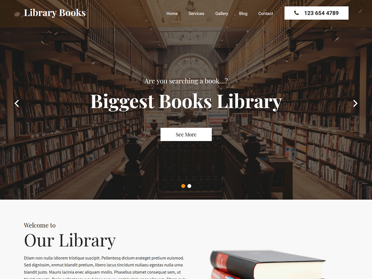 Library Books WordPress 主题