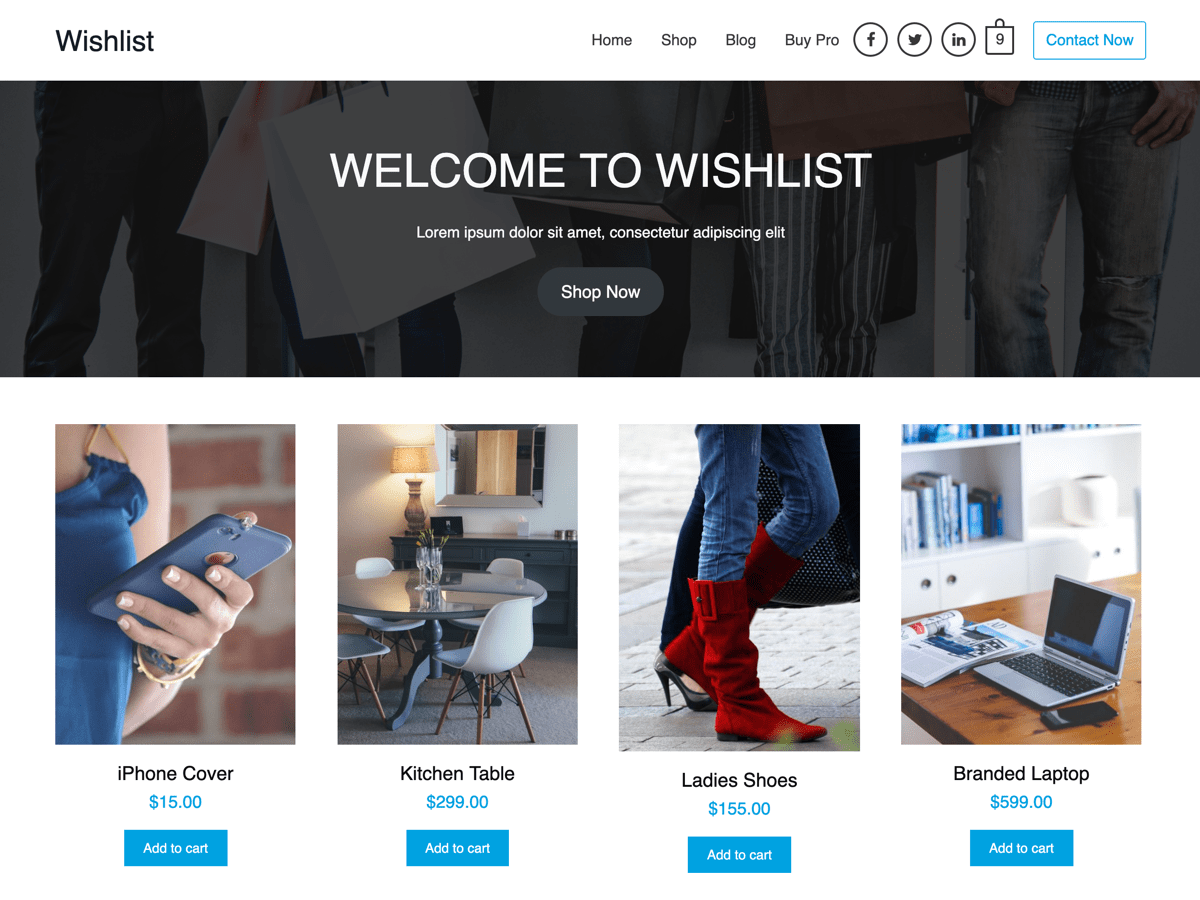 Wishlist WordPress 主题