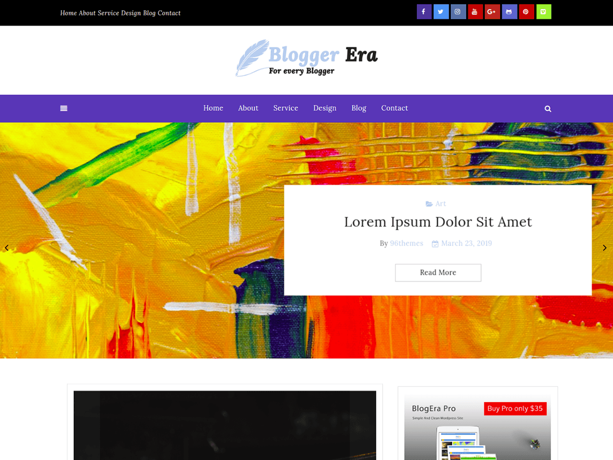 Blogger Era Plus WordPress 主题