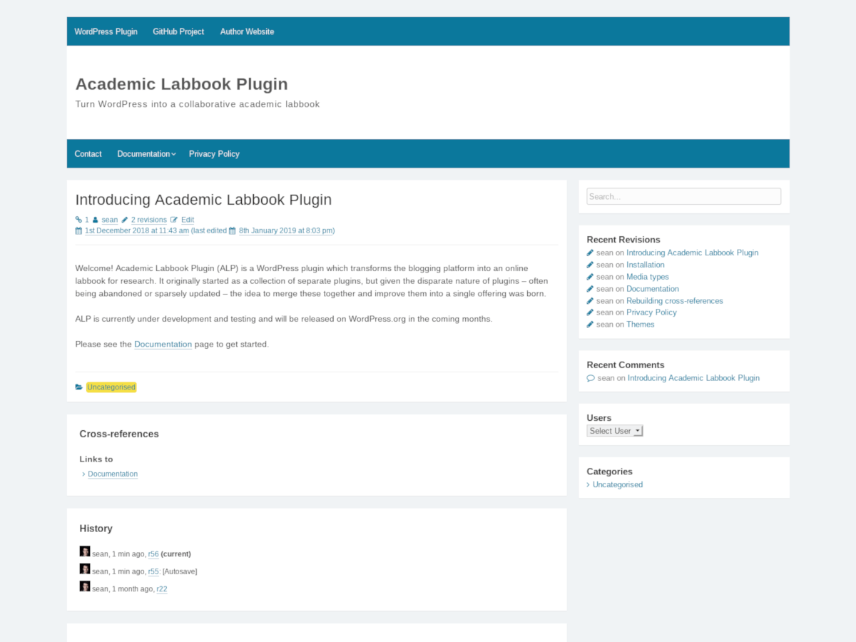 Labbook WordPress 主题