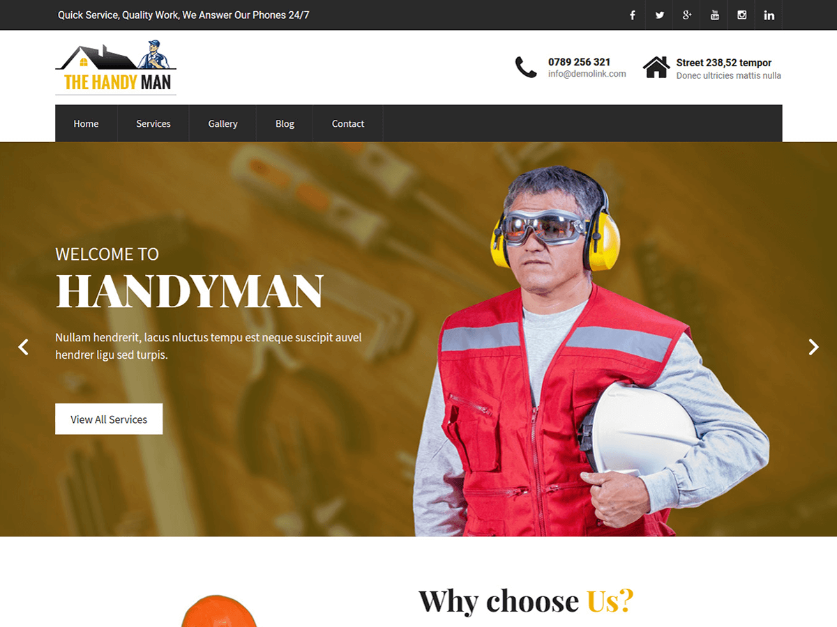 SKT Handyman WordPress 主题