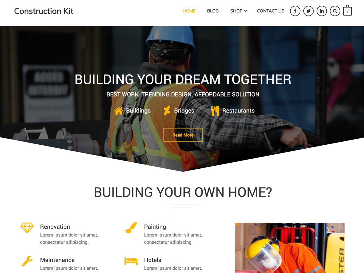 Construction Kit WordPress 主题