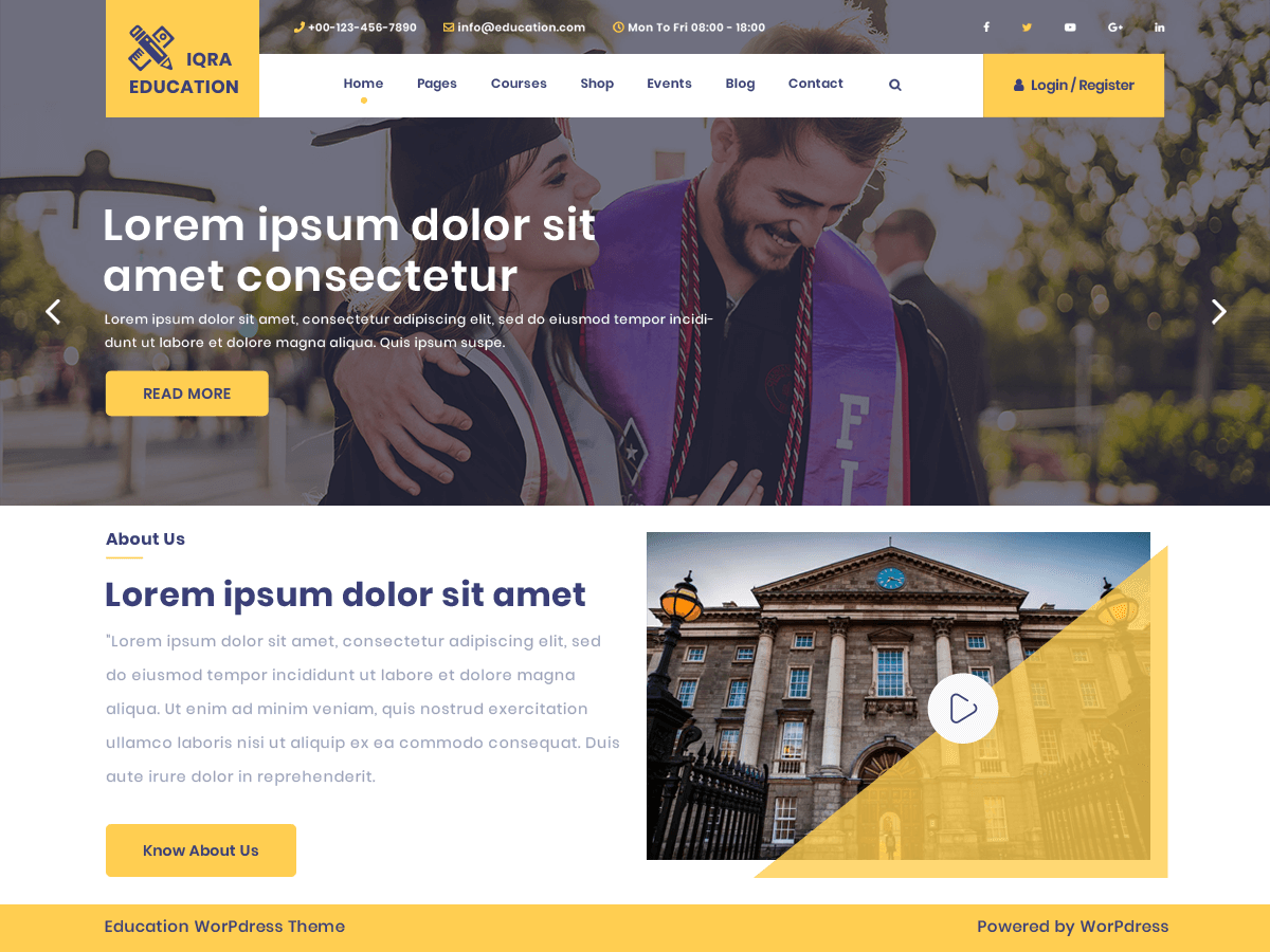 Iqra Education WordPress 主题