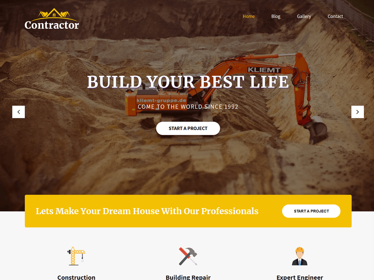 SKT Contractor WordPress 主题