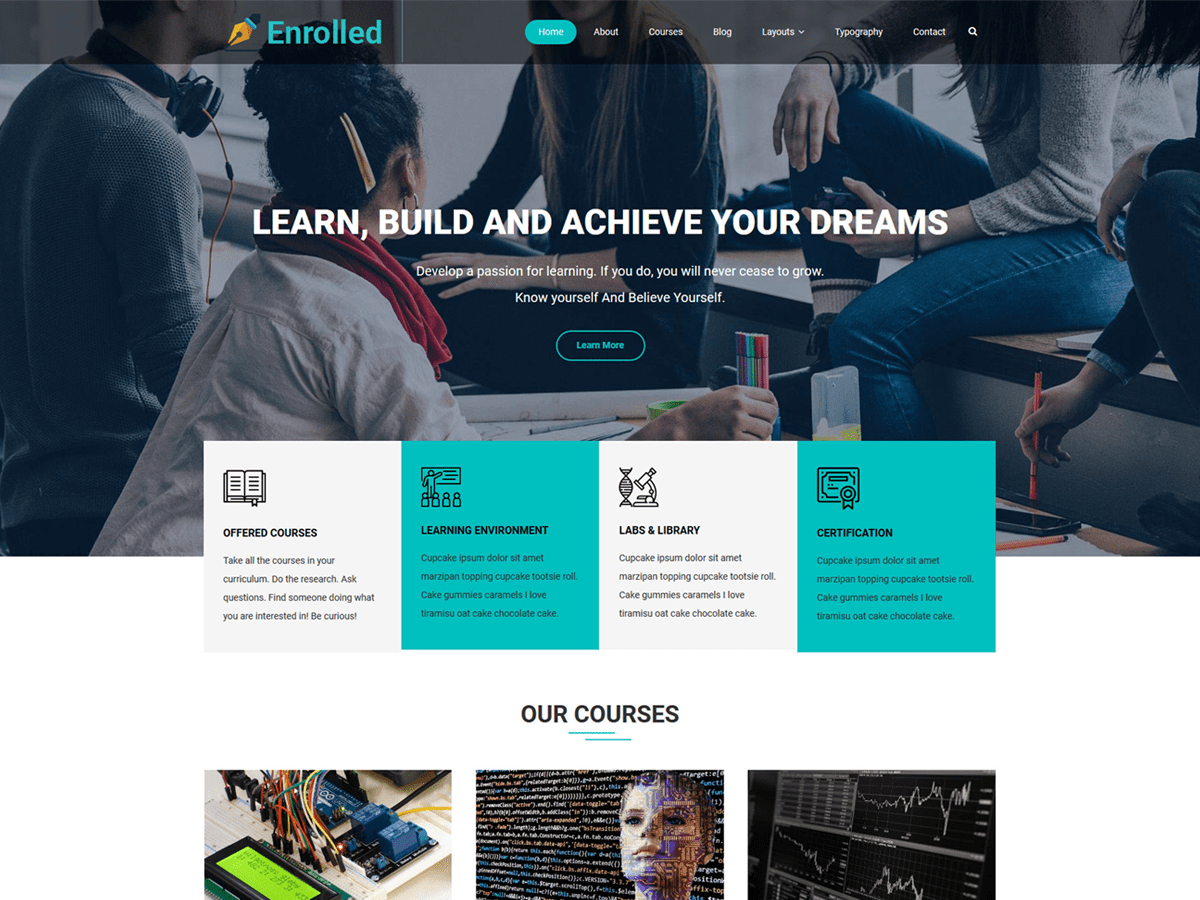 Enrolled WordPress 主题
