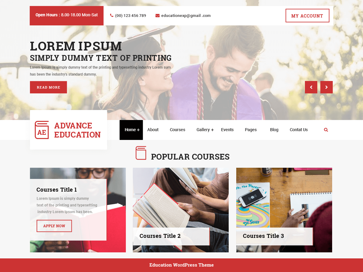 Advance Education WordPress 主题