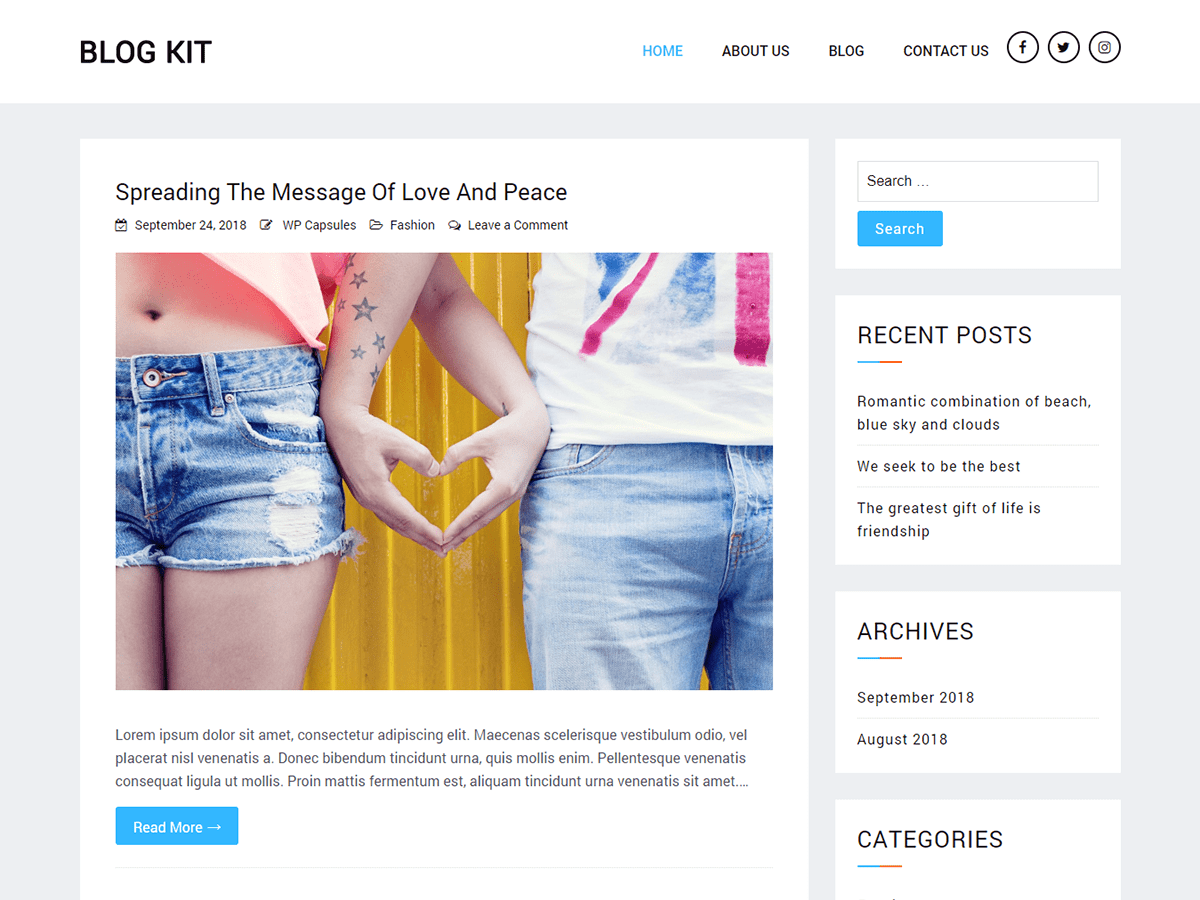 Blog Kit WordPress 主题