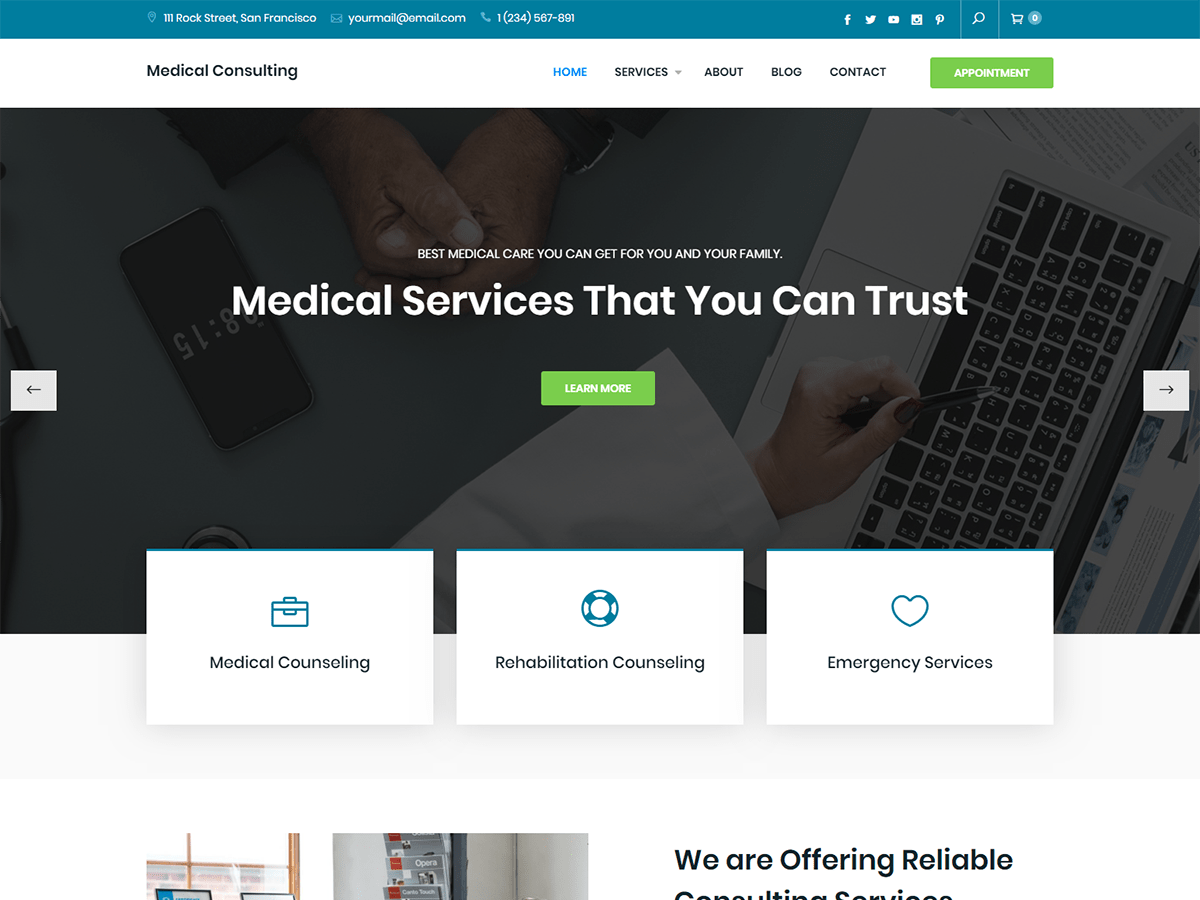 Medical Consulting WordPress 主题