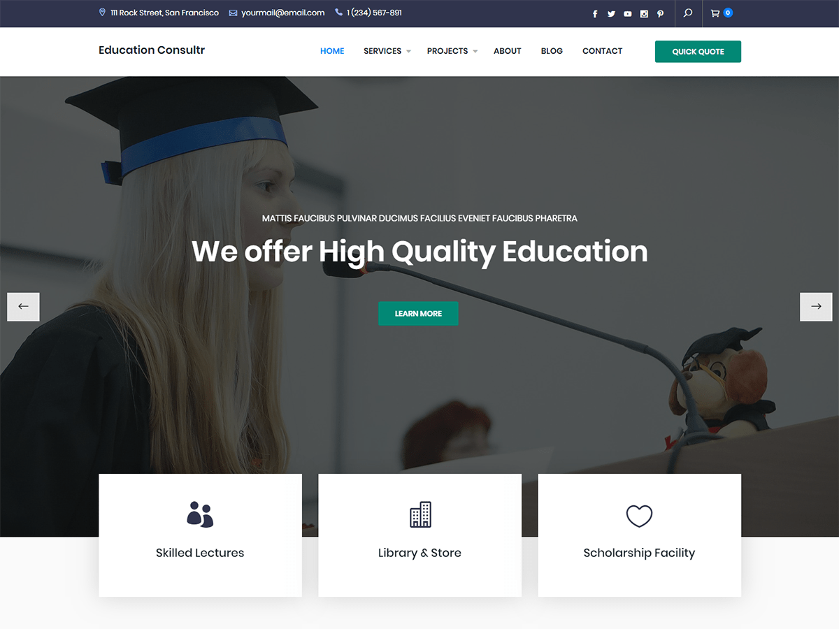 Education Consultr WordPress 主题