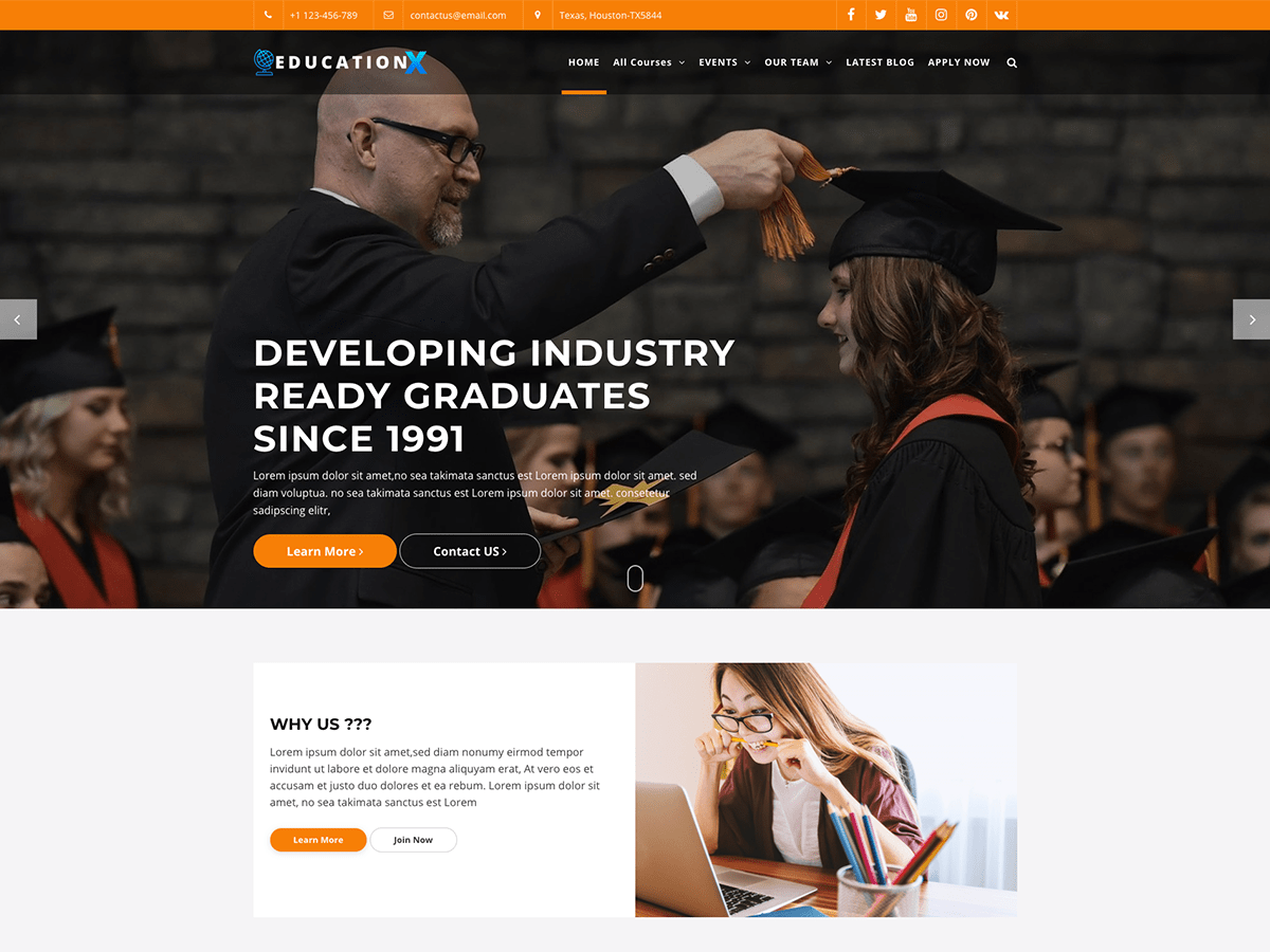 Education X WordPress 主题