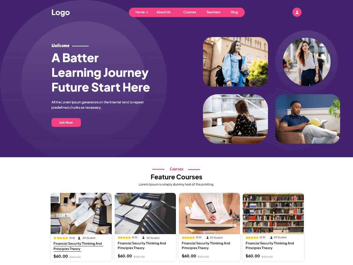 Educational Landing Page WordPress 主题