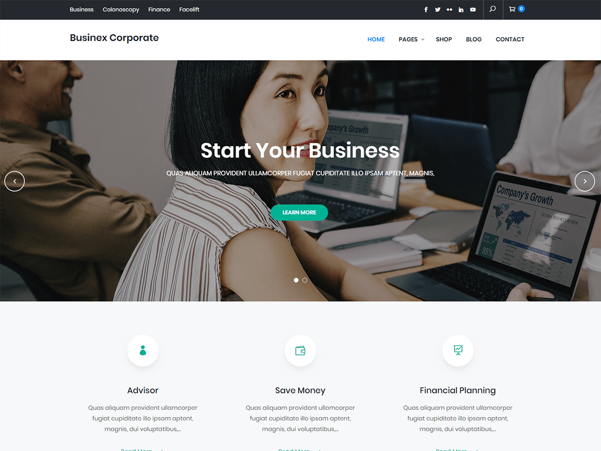 Businex Corporate WordPress 主题