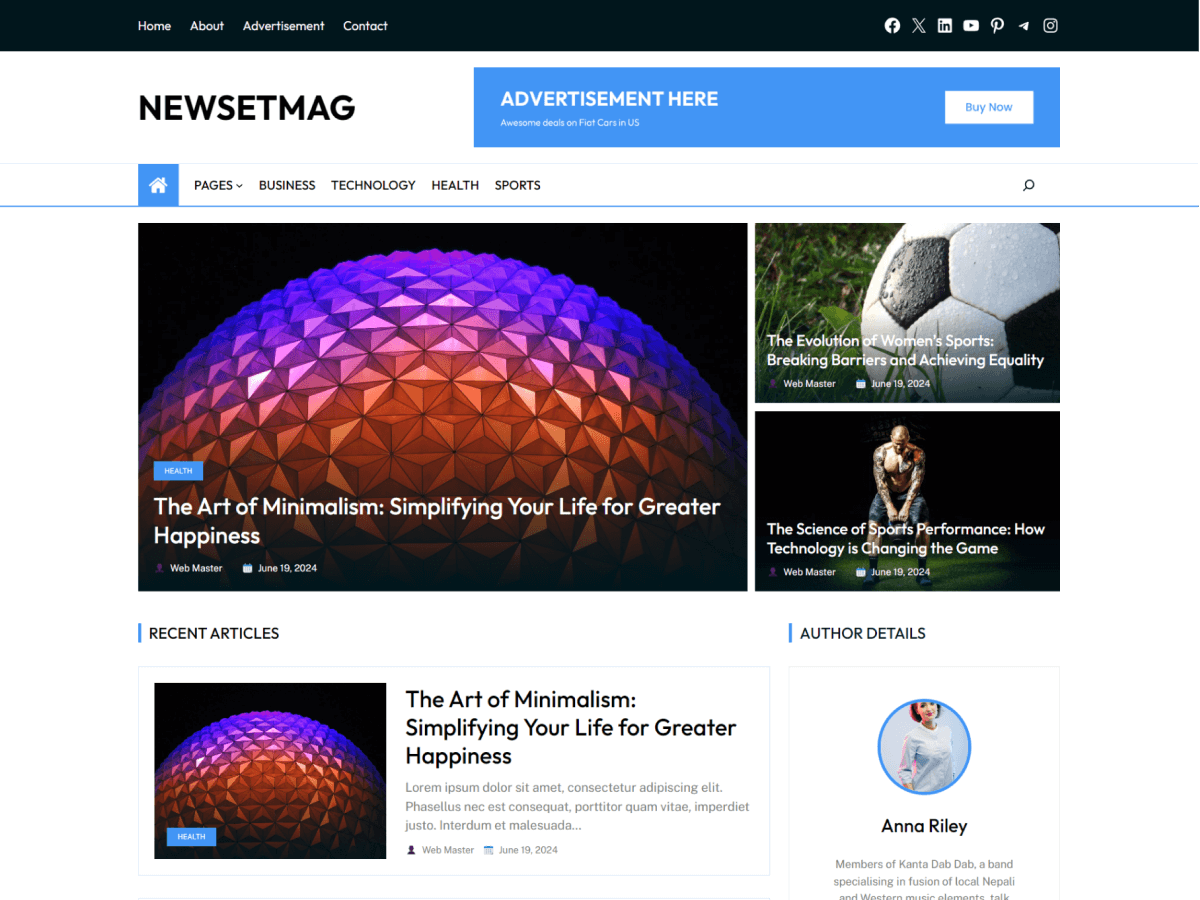 Newsetmag WordPress 主题