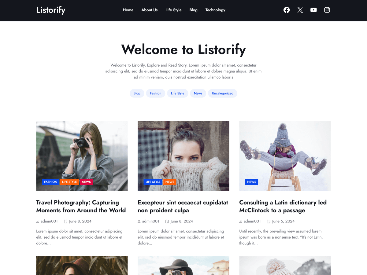 Listorify WordPress 主题