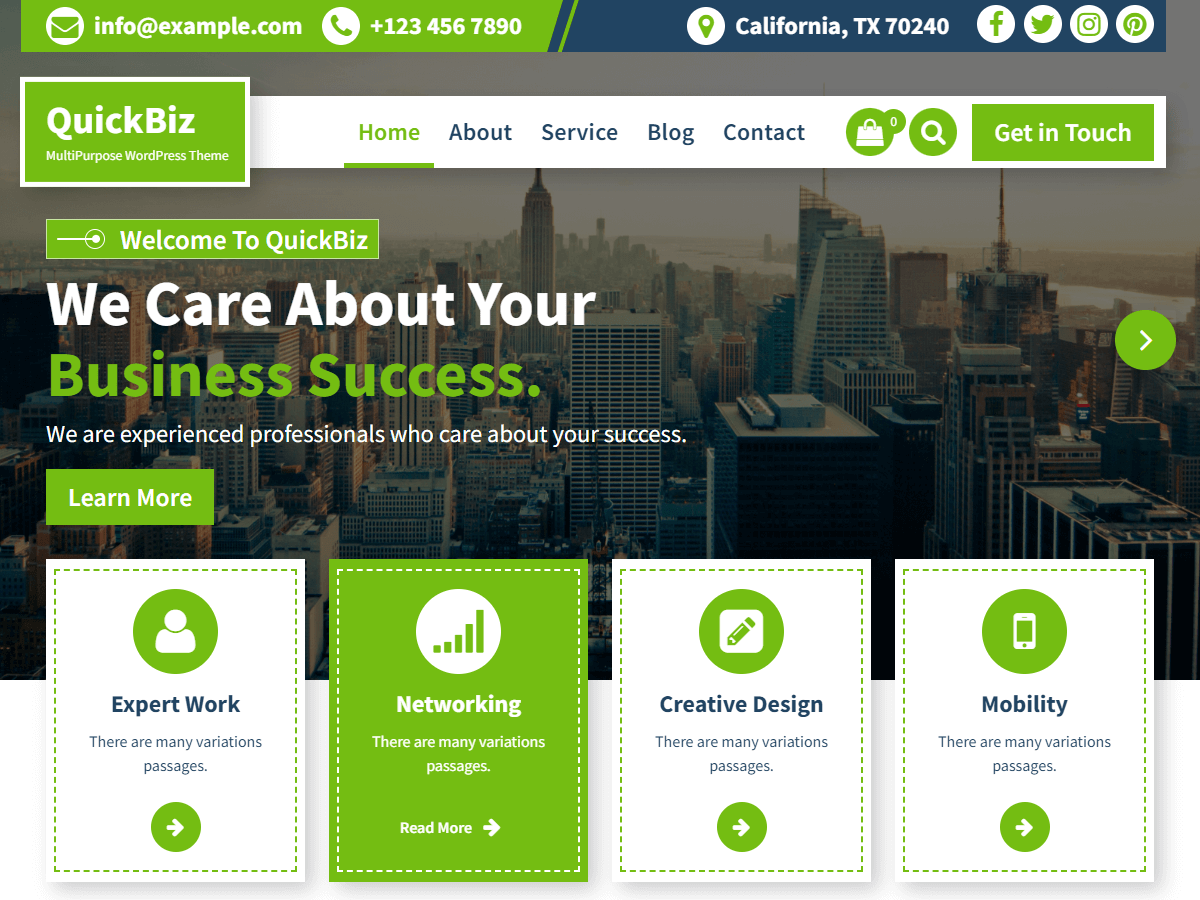 QuickBiz WordPress 主题