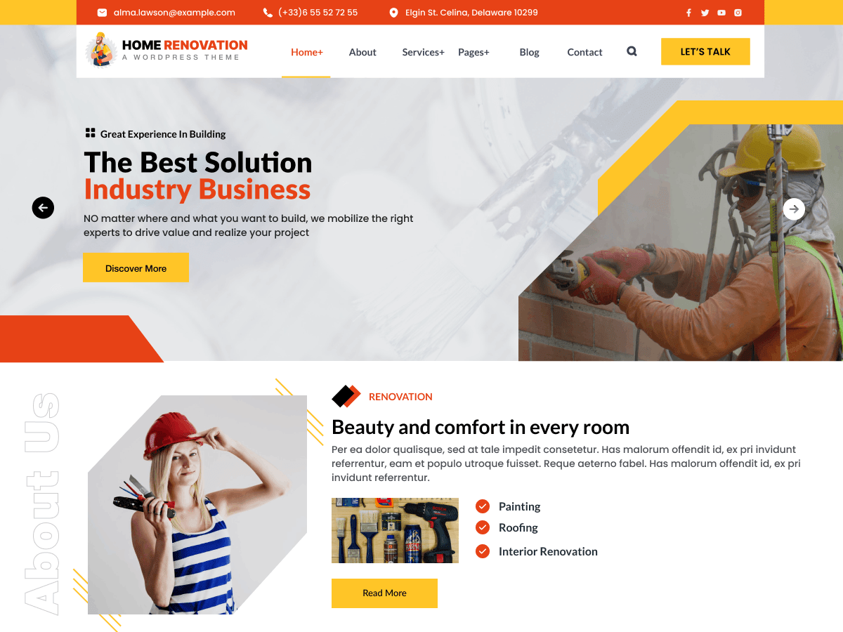 Home Construction Builder WordPress 主题