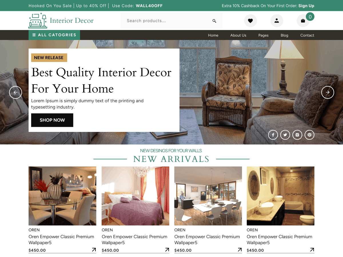 Interior Designer Studio WordPress 主题