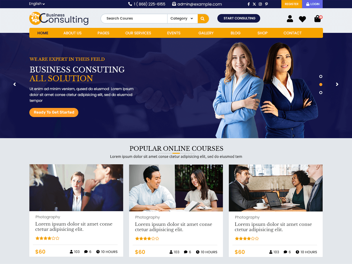 Expert Business Consultant WordPress 主题